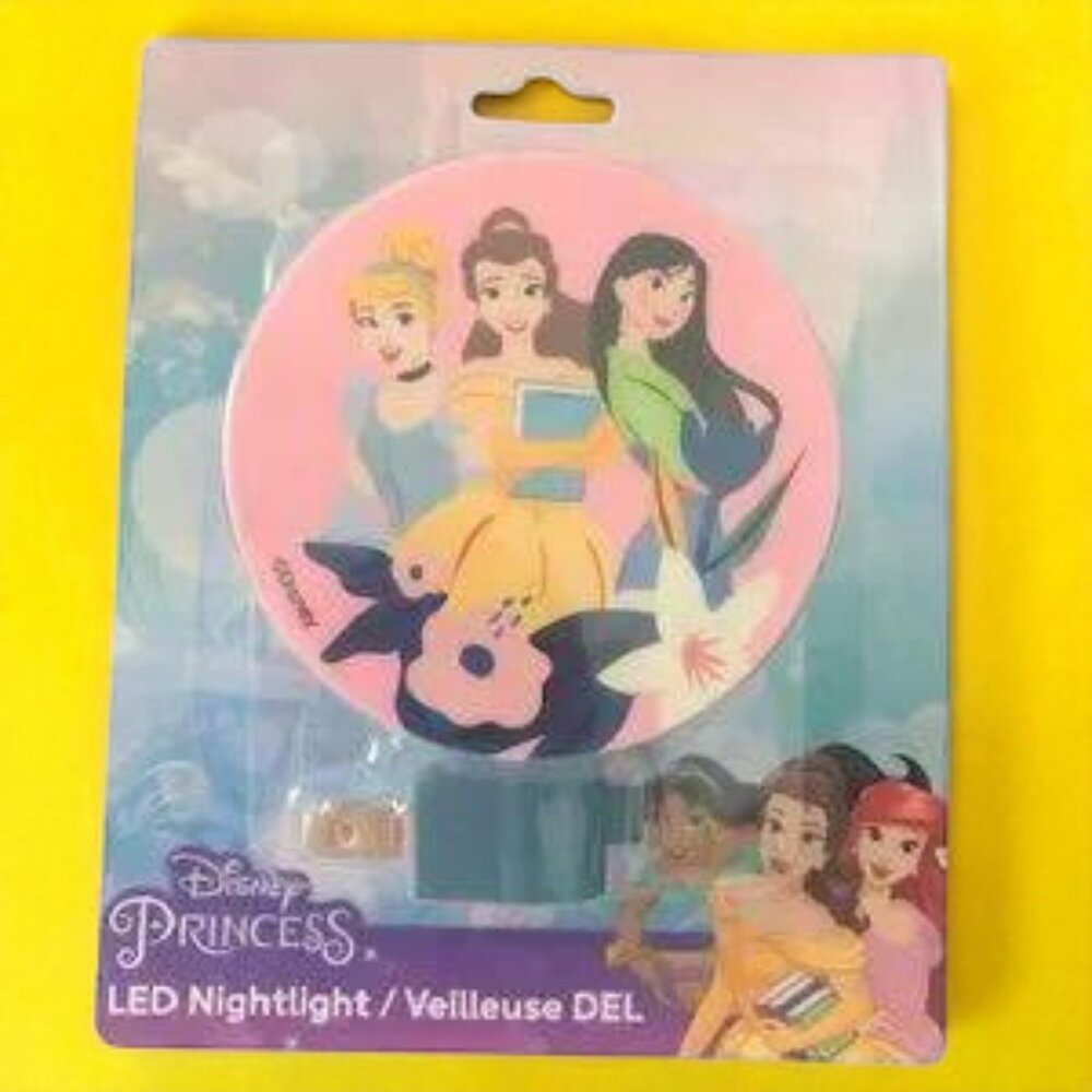 Disney Princess Led Night Light, Cinderella, Belle, Mulan, Plug In -